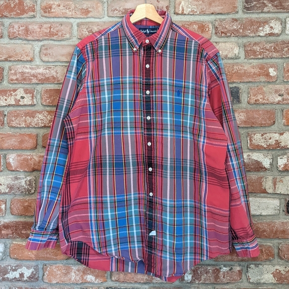Polo Ralph Lauren Shirts Vintage Polo Ralph Lauren Plaid Oxford